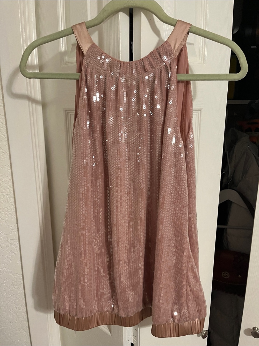 Guess by Marciano Sequined Pink Sleeveless top